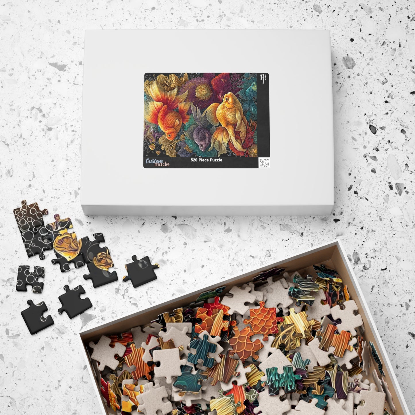 Vibrant Goldfish Puzzle | 110, 252, 520, 1014 Piece Jigsaw Puzzle