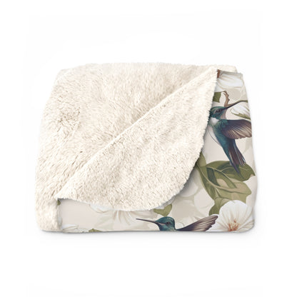 Cozy Floral Sherpa Fleece Blanket | Perfect Gift for Home Decor, Picnics, Snuggling, and Seasonal Celebrations
