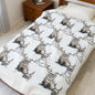 Velveteen Blanket - Otters in Xmas Lights Pattern