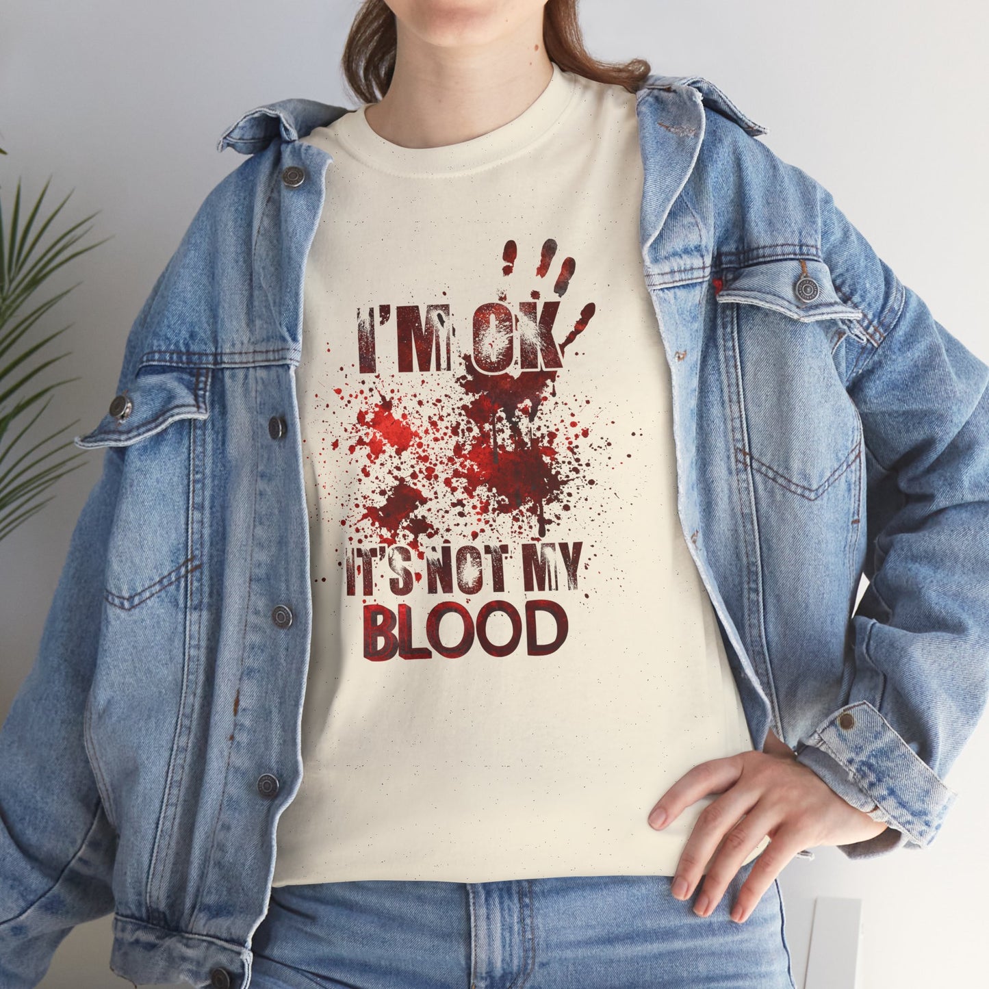 True Crime Tee, Detective Shirt for Crime Lovers, 'I'm ok, it's not my blood'