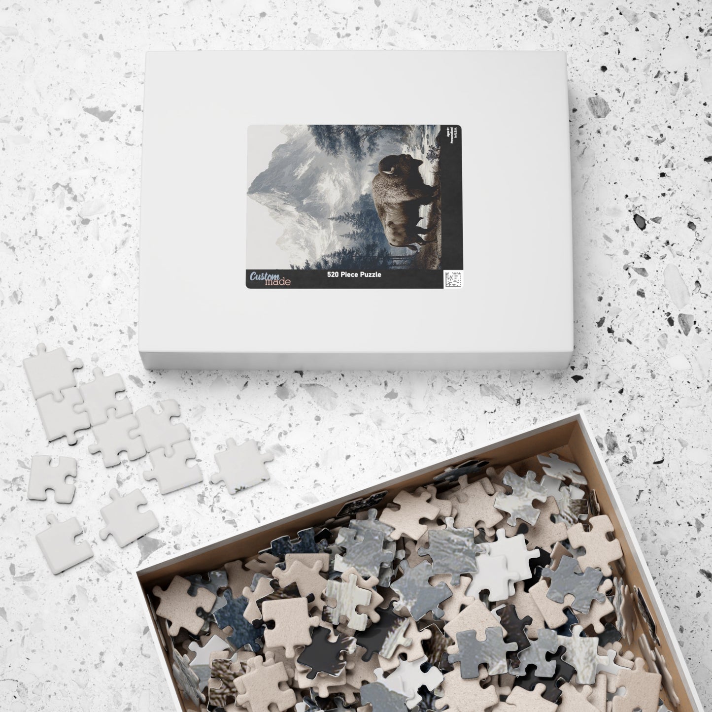 Nature-Themed Puzzle with Bison and Mountains, Relaxing Activity for All Ages, Perfect Gift for Animal Lovers, Challenging Gift for [...]