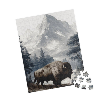 Nature-Themed Puzzle with Bison and Mountains, Relaxing Activity for All Ages, Perfect Gift for Animal Lovers, Challenging Gift for [...]