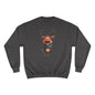 Reindeer Champion Sweatshirt, Cozy Holiday Apparel, Cute Christmas Gift