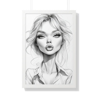 Stylish Framed Vertical Poster - Chic Wall Art Decor, Modern Home Decor, Gift for Art Lovers, Trendy Interior Design