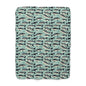 Fish Pattern Sherpa Fleece Blanket, Gift for Fishermen, Outdoor Lover's Blanket, Unique Blanket