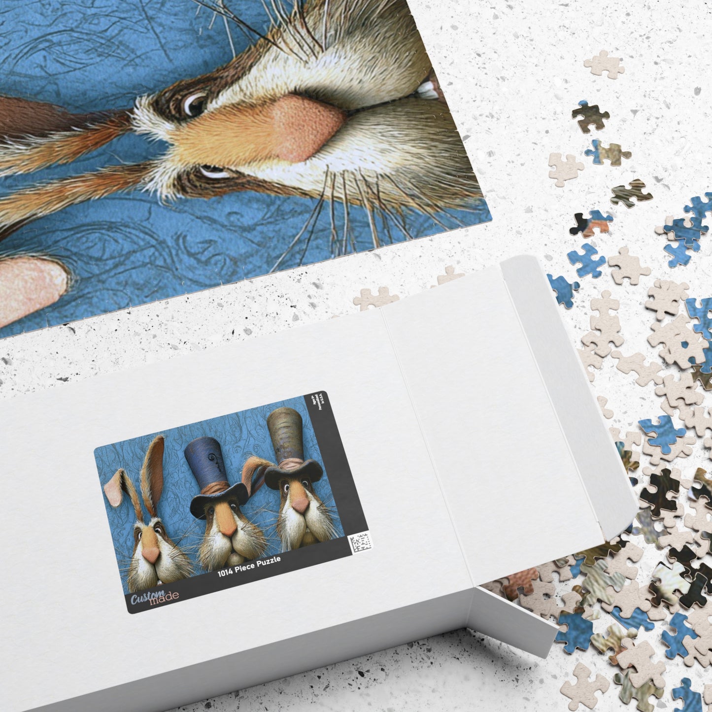 Whimsical Rabbit Puzzle - Fun Family Activity, Unique Gift for Bunny Lovers,