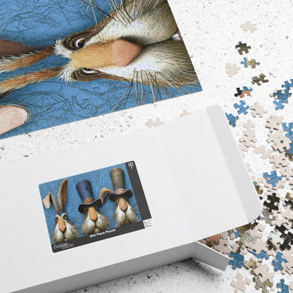 Whimsical Rabbit Puzzle - Fun Family Activity, Unique Gift for Bunny Lovers,