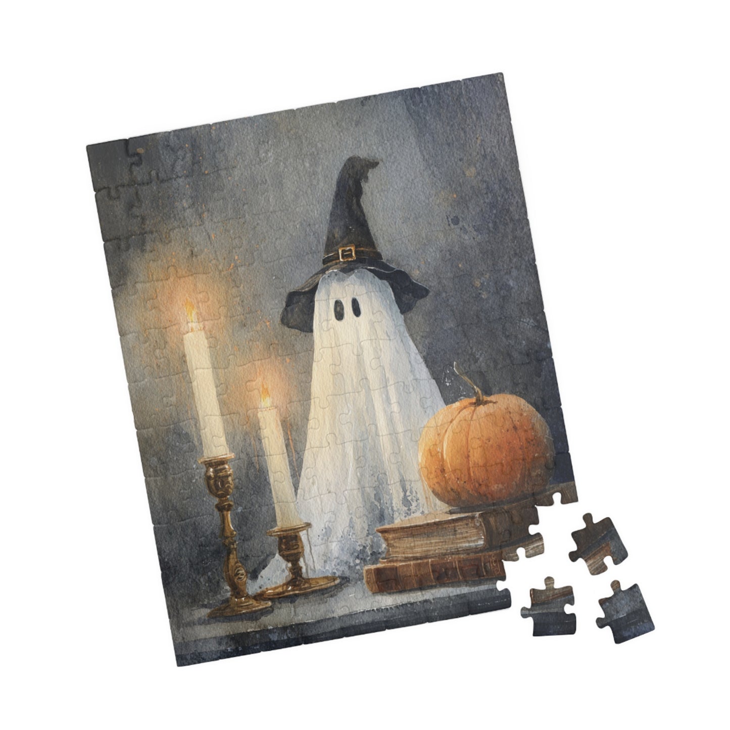 Halloween Ghost Puzzle - 110, 252, 520, 1014-piece, Spooky Decor, Family Game Night, Fall Activities, Puzzle Lovers