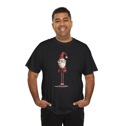 Skinny Legs Santa Character Unisex Heavy Cotton Tee, Christmas Shirt, Festive Apparel, Cute Santa Tee