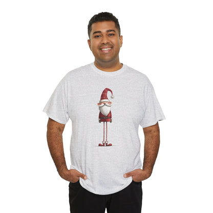 Skinny Legs Santa Character Unisex Heavy Cotton Tee, Christmas Shirt, Festive Apparel, Cute Santa Tee