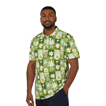 Vibrant Floral Unisex Polo Shirt, Casual Summer Wear, Spring Fashion, Garden Party Attire, Everyday Essentials