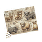 Rustic Farm Animal Puzzle, 110-1014 Piece Jigsaw, Cozy Home Decor, Gift for Animal Lovers, Family Game Night, Unique Collectible
