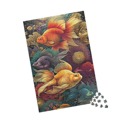 Vibrant Goldfish Puzzle | 110, 252, 520, 1014 Piece Jigsaw Puzzle