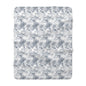 Fleece Blanket - Gray Toned Floral Throw