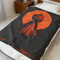 Spooky Pumpkin Velveteen Plush Blanket | Halloween Home Decor, Cozy Warm Throw, Autumn Gift, October Vibes, Seasonal Decor