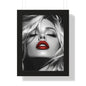Chic Framed Vertical Poster with Bold Red Lips, Art Print for Glam Decor, Fashion Wall Art, Bedroom Decoration, Elegant Gift Idea