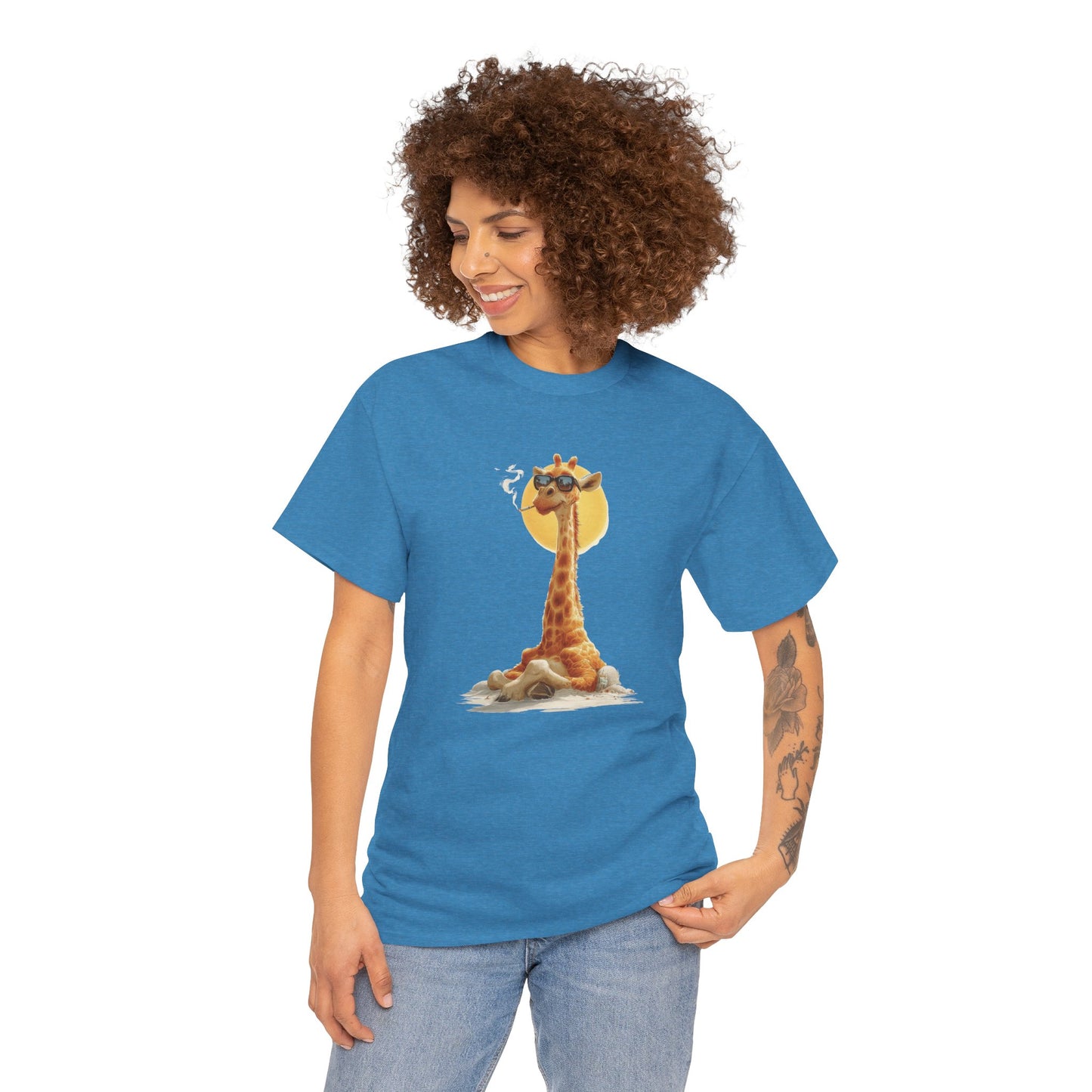 Cool Giraffe Graphic Tee, Unisex Funny Shirt, Casual Summer Top