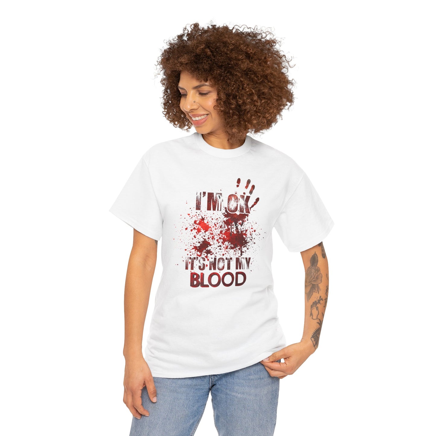 True Crime Tee, Detective Shirt for Crime Lovers, 'I'm ok, it's not my blood'