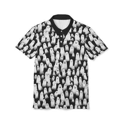 Ghostly Unisex Polo Shirt, Spooky Apparel, Halloween Fashion, Fun Casual Shirt, Unique Gift for Ghost Lovers