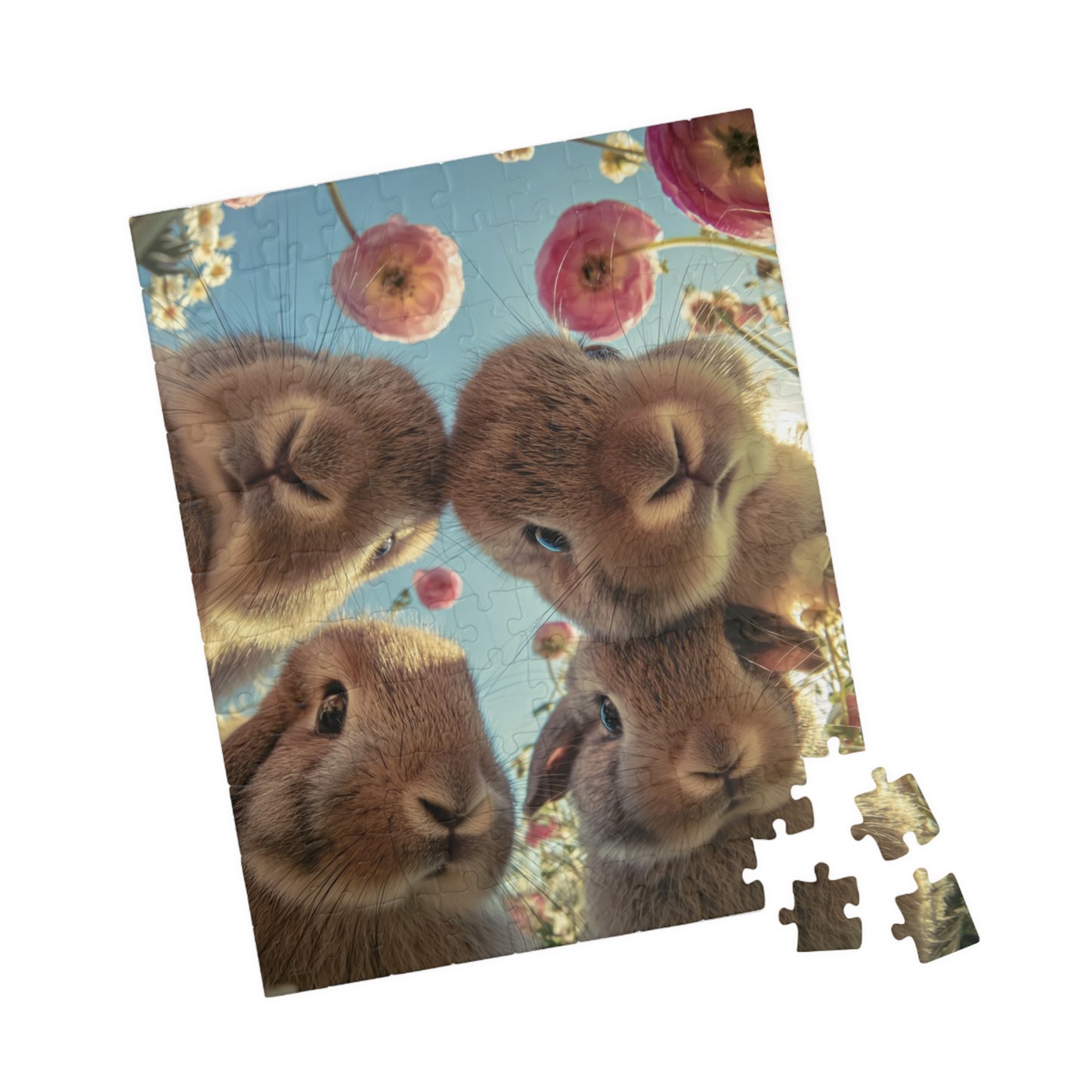 Jigsaw Puzzle - 4 Bunnies Find Camera