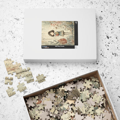 Charming Illustrated Puzzle - Cozy Reading Girl Design, Gift for Book Lovers, Family Game Night, Educational Fun, Home Decor