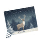 Snowy Deer Puzzle - Cozy Family Activity, Holiday Gift, Home Decor, Relaxation Companion, Winter Wonderland Fun