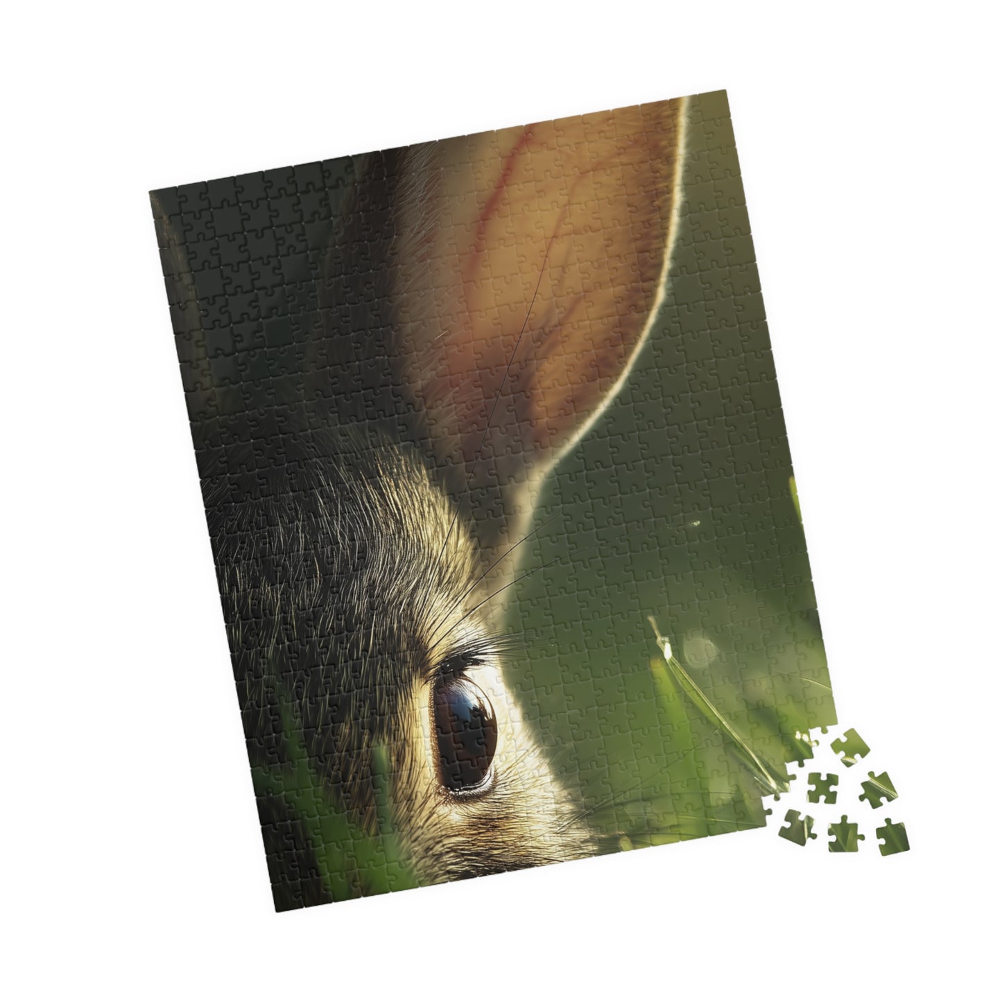 Puzzle featuring a Close-up Rabbit Portrait, Perfect Gift for Family Fun, Mindful Relaxation