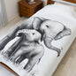 Cozy Elephant Plush Blanket | Cute Nursery Decor, Baby Shower Gift, Kids Room Accessory, Soft Throw for Snuggling, Animal Lover Gift