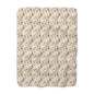 Sherpa Fleece Blanket - Ivory Hummingbirds