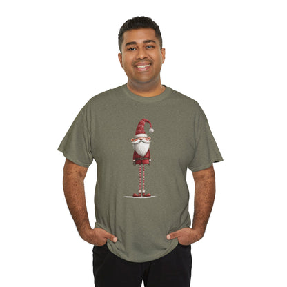 Skinny Legs Santa Character Unisex Heavy Cotton Tee, Christmas Shirt, Festive Apparel, Cute Santa Tee