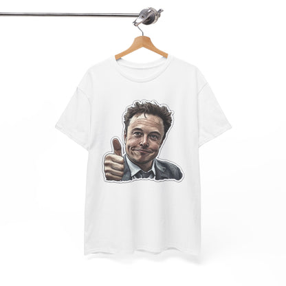 T-Shirt Elon Musk Thumbs Up Unisex Heavy Cotton Tee
