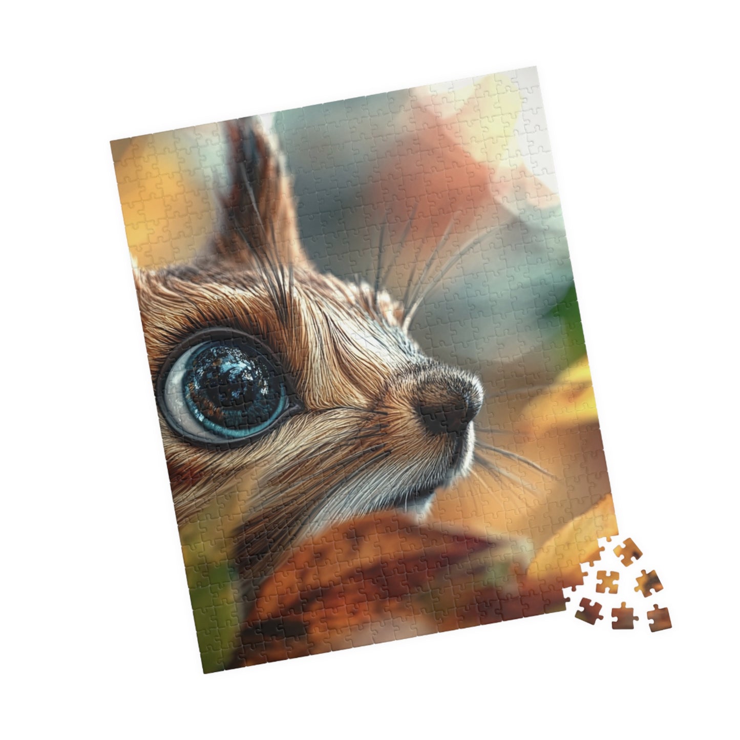 Puzzle - Hyper Realistic Squirrel in the Leaves