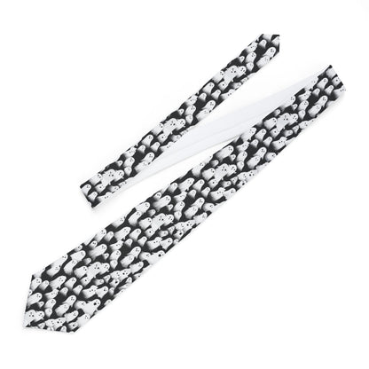 Ghostly Necktie, Spooky Tie for Halloween, Unique Tie for Costume Parties
