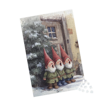 Whimsical Gnomes Puzzle - Holiday Fun, Family Activity, Gift for Kids, Cozy Winter Evening | ADHD Training