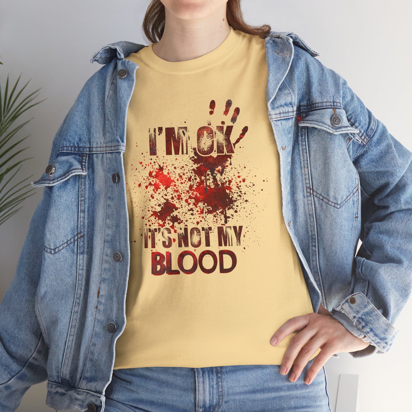 True Crime Tee, Detective Shirt for Crime Lovers, 'I'm ok, it's not my blood'