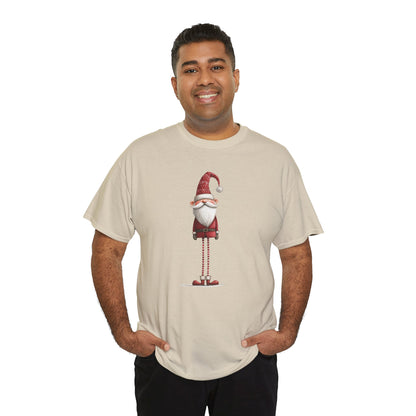 Skinny Legs Santa Character Unisex Heavy Cotton Tee, Christmas Shirt, Festive Apparel, Cute Santa Tee