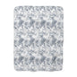 Fleece Blanket - Gray Toned Floral Throw