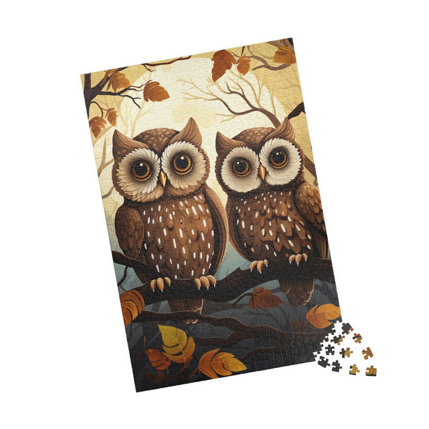 Owl-Themed Puzzle | Cozy Family Activity, Gift for Nature Lovers, Fun Game for Kids, Autumn Decor