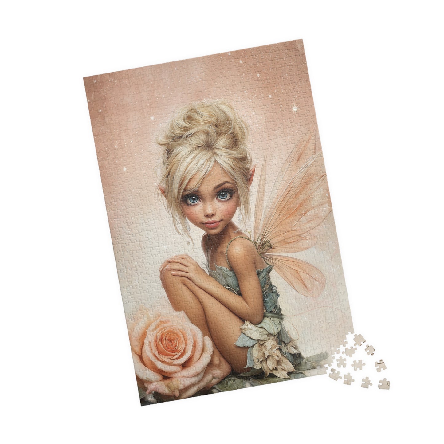Fairy Rose Puzzle, Fantasy Art Jigsaw Puzzle, Stress Relief Games, Home Decor, Gift for Him/Her, Family Activity
