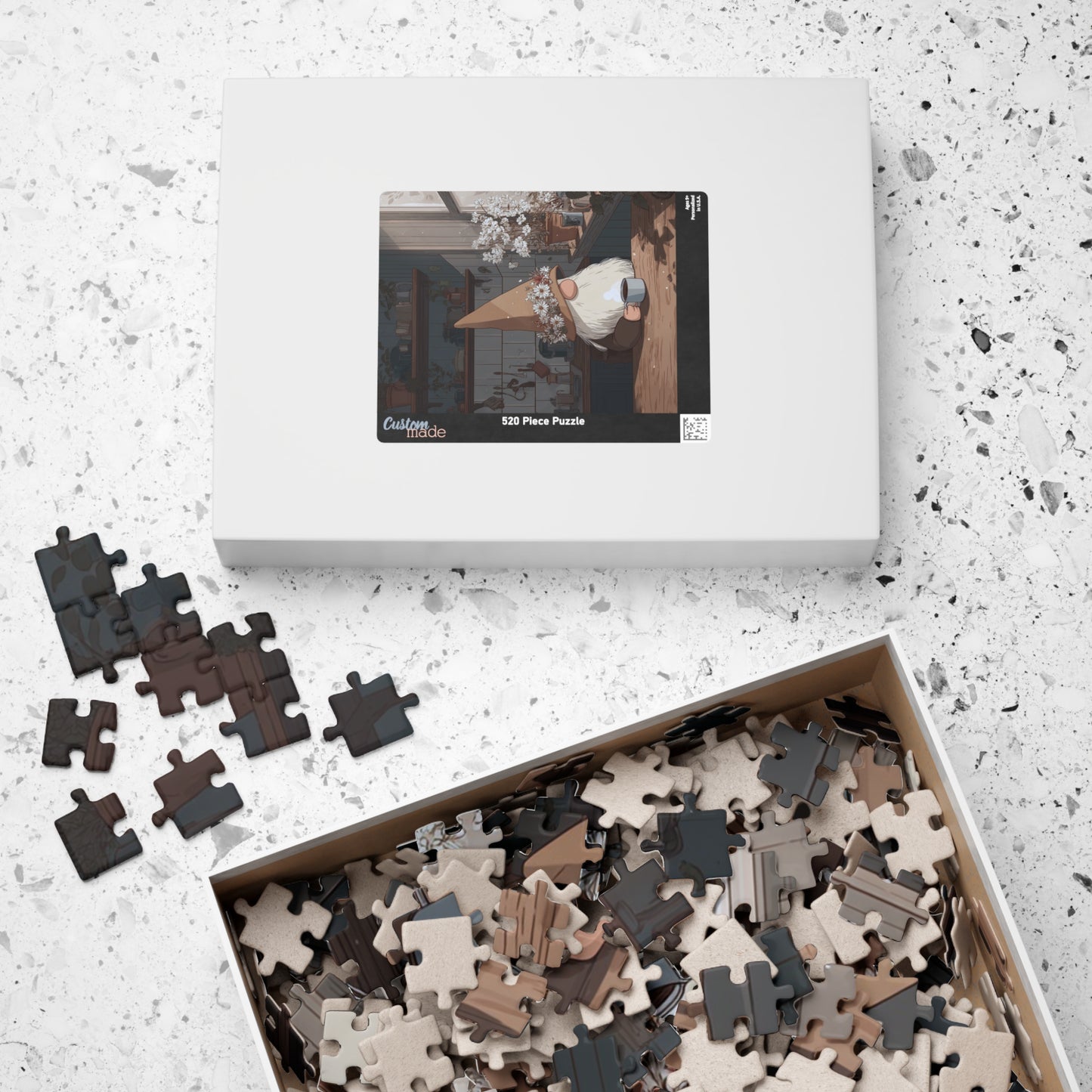Cozy Gnome Puzzle - Perfect for Family Game Night, Home Decor, Cozy Gift, Holiday Family Fun, 110-1014 Piece Options