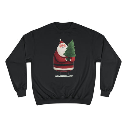 Santa’s Christmas Tree Sweatshirt, Cozy Holiday Wear, Sweatshirt for Winter, Cute Santa Design, Unisex Holiday Apparel