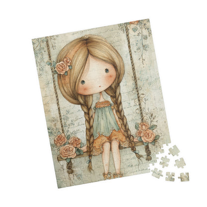 Charming Girl Puzzle - Family Fun, Gift for Kids, Home Activity, Relaxation, Educational Toy