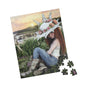 Quaint Homestead Scene Farmers Daughter Puzzle | Enchanting Artwork, Relaxing Family Fun, Unique Gift Idea