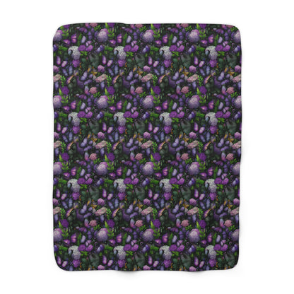 Cozy Floral Sherpa Fleece Blanket, Warm Soft Throw, Perfect for Any Occasion, Snuggle Up Comfort