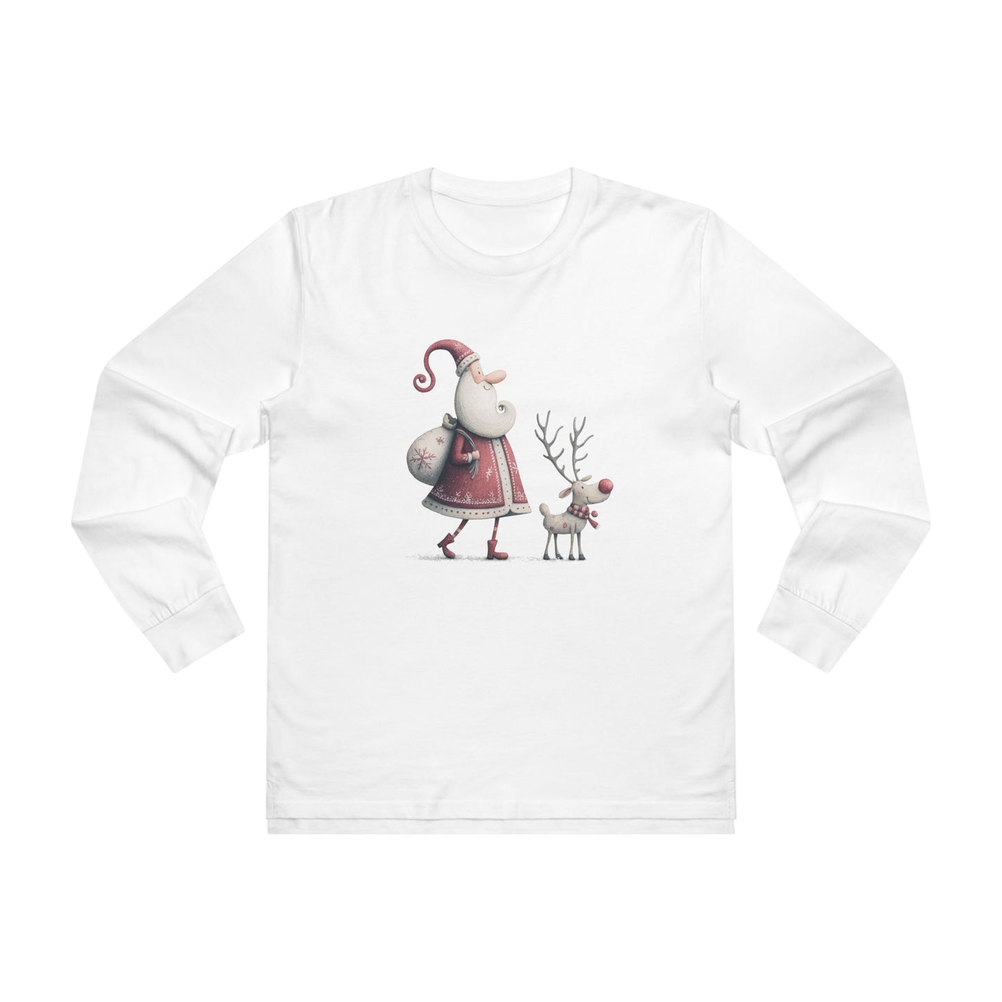 Longsleeve Tee - Santa and Reindeer Design