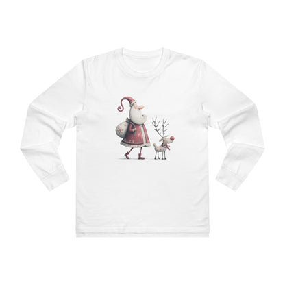 Longsleeve Tee - Santa and Reindeer Design