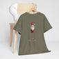 Skinny Legs Santa Character Unisex Heavy Cotton Tee, Christmas Shirt, Festive Apparel, Cute Santa Tee
