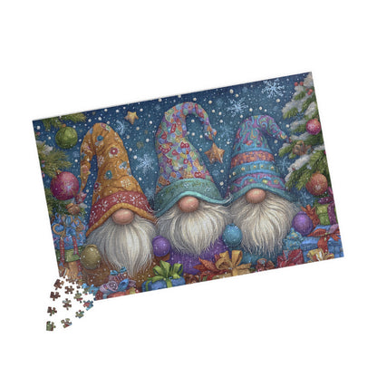 Christmas Gnome Puzzle - 110, 252, 520, 1014-piece, Holiday Game, Family Fun, Festive Decor, Ideal Gift for Puzzle Enthusiasts