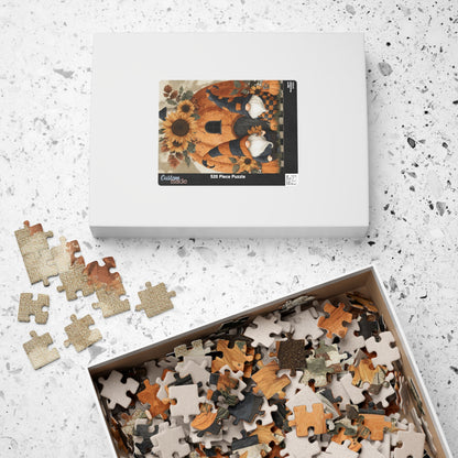 Gnome Pumpkin Puzzle: Fall Decor, Autumn Family Activity, Seasonal Gift, Cozy Home Vibes, Halloween Fun