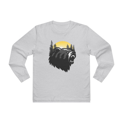 Men's Bear Graphic Longsleeve Tee - Wilderness Apparel for Nature Lovers, Outdoor Adventure, Gifts for Him, Camping Wear, Fall Fashion